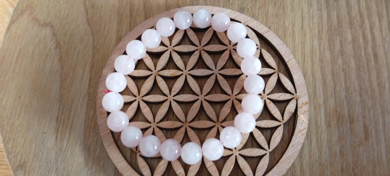 A-grade rose quartz bracelet - 8mm beads - Unisex - Very good condition – photo 3